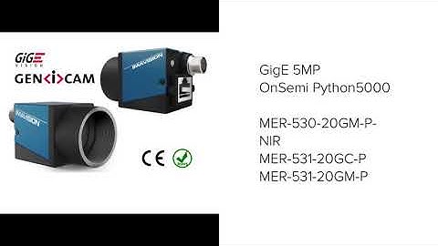 Vision Camera GigE with OnSemi Aptina Python 5000 sensor for industrial applications