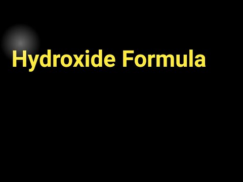 Video: Hvad er formlen for hydroxid?