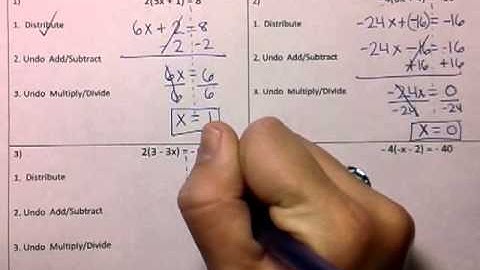 Video 8th Day44 Solving Multi Step Equations with Distributing
