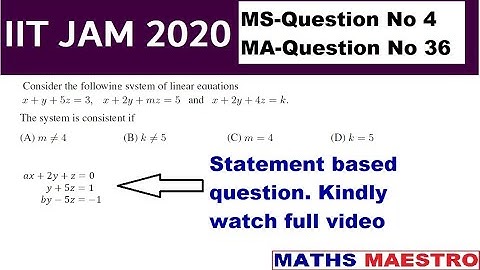 Question from Mathematics and Mathematical Statistics from JAM 2020. JAM2020MSQ4 and JAM2020MAQ36.
