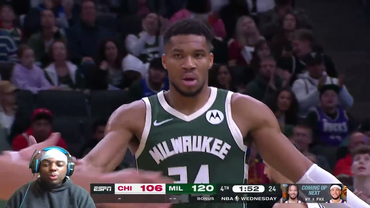 GIANNIS LOOKS DANGEROUS!! BUCKS VS BULLS HIGHLIGHTS REACTION