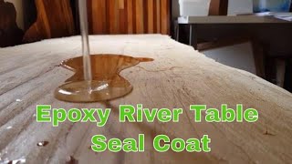 Live edge slab table, How to seal coat