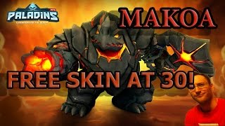 Paladins Gameplay - Makoa Gameplay Free Makoa Skin Pack At Lvl 30