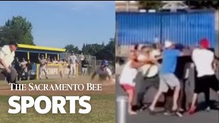 See Close Play at Home Plate Leading to Parent-Umpire Fight in Fair Oaks