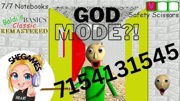 Trying The GOD MODE CODE In Baldi