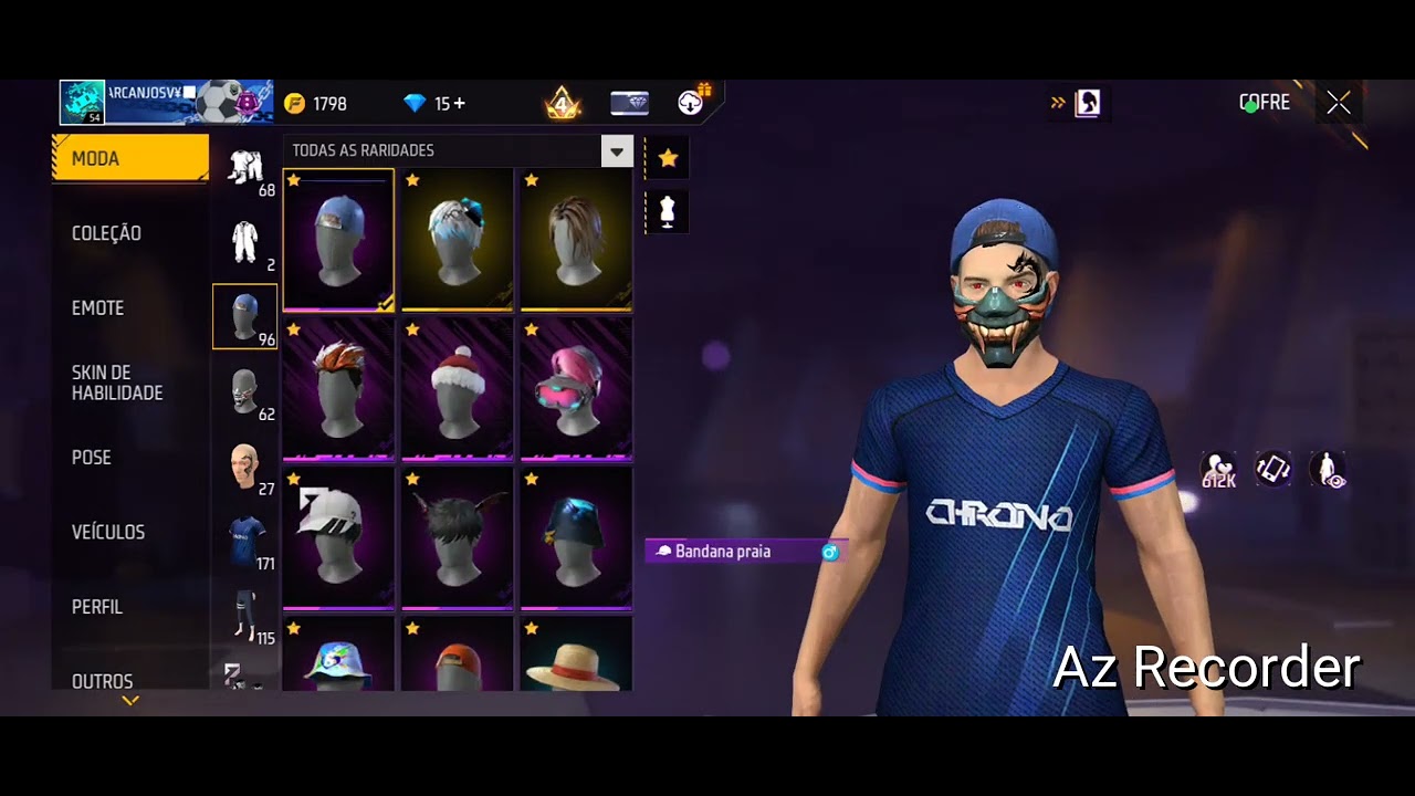 Mostrei minha conta do Free Fire Tem coisa rara?