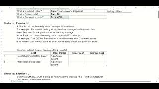 Managerial Accounting - Chapter 1 (Video 1) - Classifying Costs - 2023