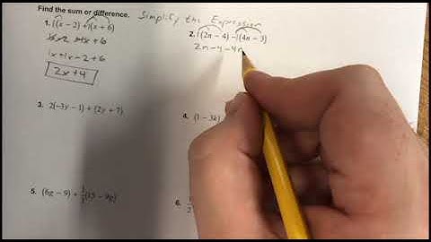 Section 3.2: Adding and Subtracting Linear Expressions