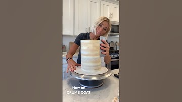 How to: CRUMB COAT edition. #learnon #cake  #foodie #cakevideos #food #shorts
