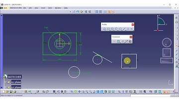 CATIA Tutorial For Beginners - 1  |  Basic CATIA Sketcher Tutorial