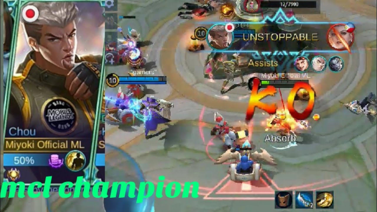 Chou Gameplay MCL Champion I Miyoki official Gameplay I MLBB - YouTube
