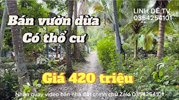 T1450💕Bán vườn dừa có thổ cư giá 420 triệu xã Long Hưng tiền giang (đồng tháp mới)
