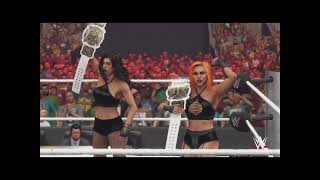 Ronda Rousey & Shayna Baeszler vs Toxic Attraction For The WWE Womens Tag Team Championships