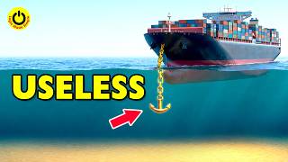 How can a 100,000-ton ship stop at sea without brakes?