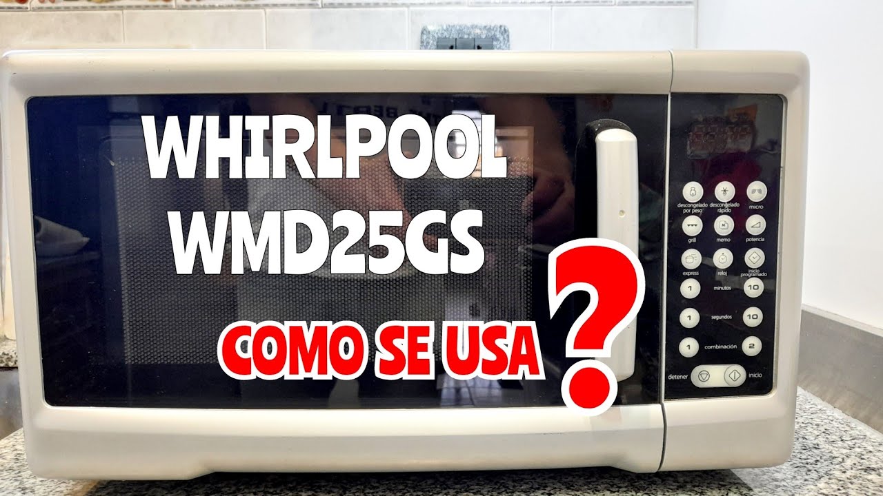 como se usa y programa microondas WHIRLPOOL WMD25GS, como se desbloquea,  reloj y recomendaciones - YouTube
