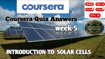 COURSERA QUIZ ANSWERS NEW LATEST 2020 | Introduction to Solar Cells Week 5 quiz solutions New 2020