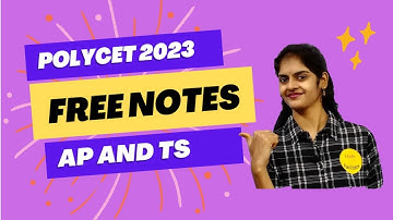 Polycet 2023 Free Notes|  All chapters | Telangana |AP