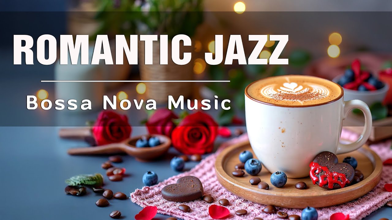 Romantic Cafe Jazz ☕ Smooth Valentine Coffee Piano Music & Bossa Nova Background for Great Moods
