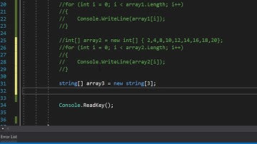 Visual C# Arrays con Visual Studio Community .NET Framework