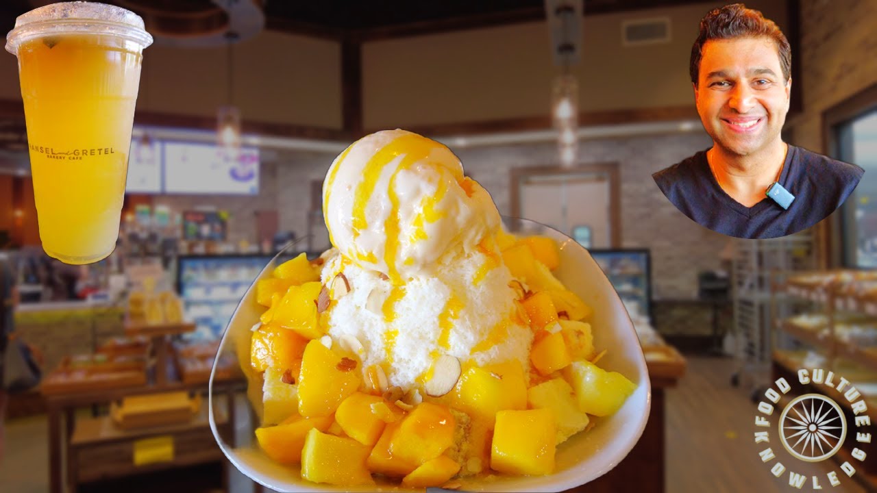 Giant Korean Shaved Ice (Bingsu)! - Hansel & Gretel Bakery Food Tour