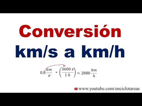 Convertir km/s a km/h 