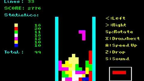 BBC/ELECTRON - TETRIS - MIRRORSOFT - 1986