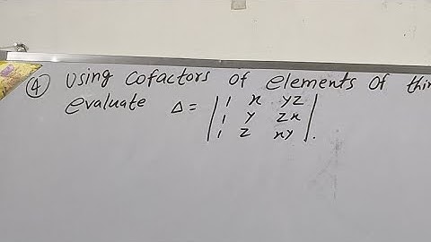 ##Determinant Ex-4.4 Solution Lecture-3# D.k.Mishra Motihari