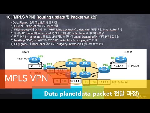 10 MPLS VPN Packet 데이터 전달과정 Data Plane 