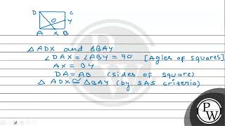 If \( \mathrm{ABCD} \) is a square in which \( \mathrm{X} \) is the mid-point of \( A B \) and \...
