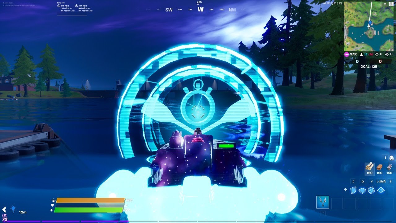 Complete the boat time trial at Motorboat Mayhem in Fortnite