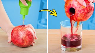 과일과 채소를 자르고 깍는 독특한 방법들!