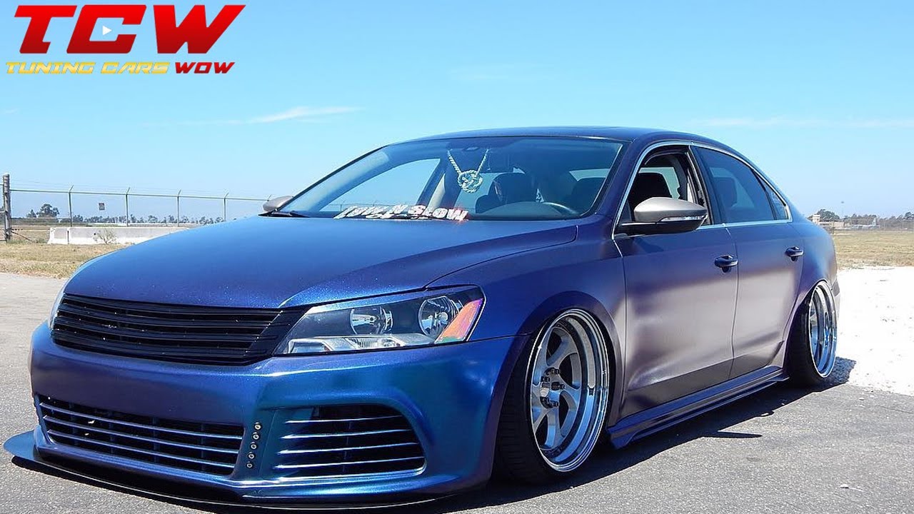 Purple Wrapp VW Passat B7 Bagged Tuning Story by Royalty 