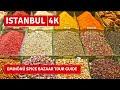 Istanbul City Walking | Eminönü Spice Bazaar Tour Guide (Mısır çarşısı)|4k UHD 60fps|