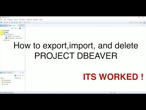 How to Export(backup), Import(restore), Delete Project Dbeaver || ITS WORKED 100%