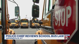 Hopkinsville, KY police issue reminders of new school bus safety law