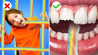 How to Sneak Candy into Jail! Amazing Food Hacks & Funny Situations*