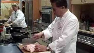 Martin Yan carves chicken in 18 secs.
