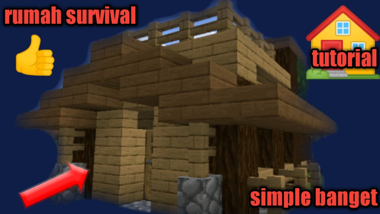  Cara membuat rumah kayu di minecraft  simple banget 