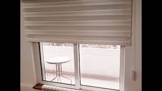 Soma Smart Shades 3 - Closing Zebra Blinds - Full View