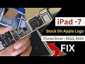 Ipad 7 stuck on apple logo itunes error 40134014 fixapple logo then blank screen fix