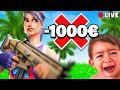 🔴 Fortnite - CADA KILL ELA GANHA 10$ 💰 | O MEU IRMÃO FAZ ANOS 🎂 | Código: Tiruka420 #ad