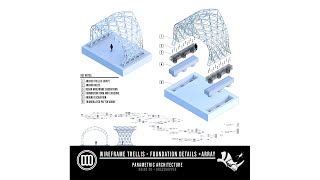 Arched Trellis Design With Foundation Details Grasshopper Rhino Script Download Available P.3