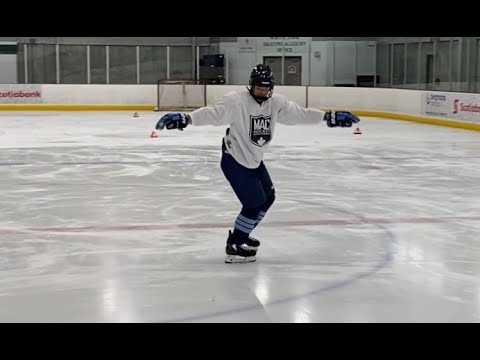 Elite skaters perform simple drills, at an elite level
