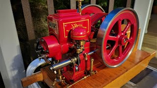 E H  Myers &amp; Bros Side Shaft Gas Engine Scale Model with Vertical Flyball Governor