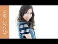 ヘアスタイル撮影現場・ヘアモデルバンクMODEL：ANNA