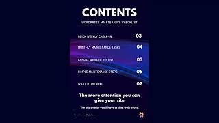 WordPress Maintenance Ebook Video