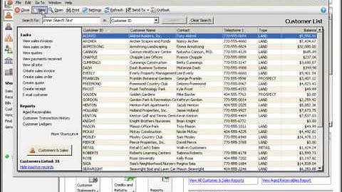 List Views Tutorial  Sage Peachtree  Basics for New Users