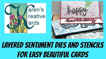Layered Sentiment Dies and Stencils For Easy Beautiful Cards