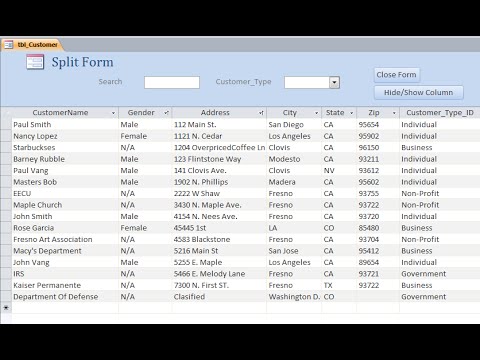 Video: Hur delar man upp ett formulär i Access?
