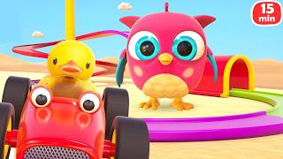 Hop Hop si Burung Hantu Bermain Mobil Mainan | Kartun Mobil untuk Anak
